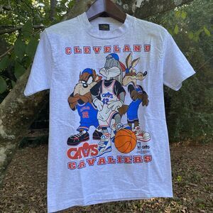 Vintage Looney Tunes Cleveland Cavaliers Tee Mens Sz Medium Changes Tag NBA 90s
